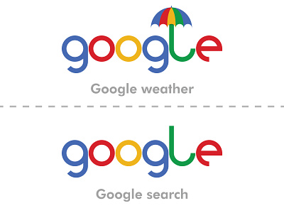 Google Weather and Google Search company logo creative design flat graphic design icon identity letter logo minimal profesional