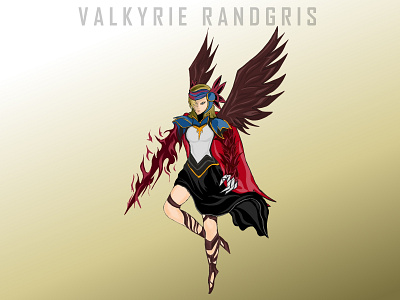 Valkyrie Randgris apple pencil art artwork character design characters colors design game game art gaming illustration ipadpro layers procreate procreate art vector art vector illustration