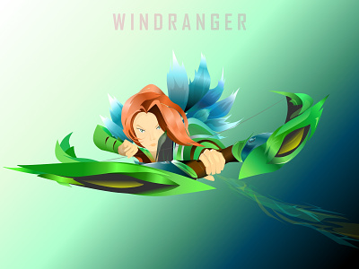 Windranger adobe xd adobexd art artwork character color game art illustraion illustration illustration art pen tool vector vector art vector illustration