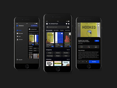 Bookstore Mobile App app dark mode design ui ui design uiexploration