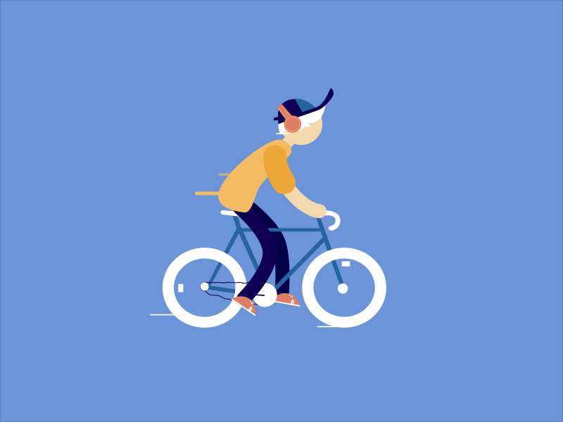 Cycling in the sky @animation cycling illustration