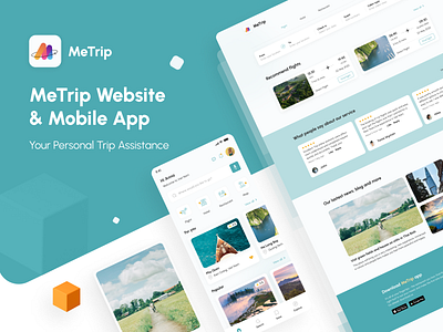 MeTrip Website & Mobile App branding casestudy graphic design logo ui