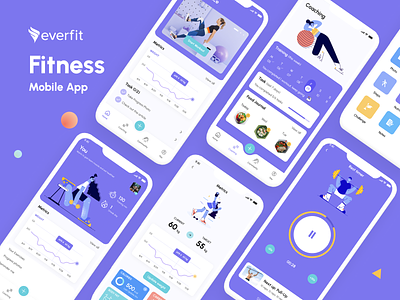 Fitness Mobile App @design fitness ui