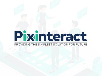 Pixinteract logo logo design logodesign