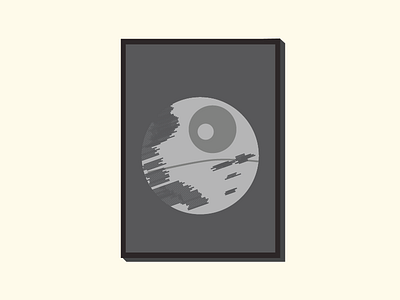 Mini Death Star illustrator poster star wars vector