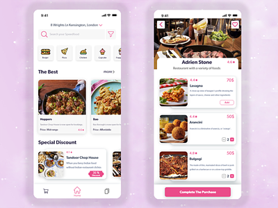 Food Delivery App app design designchallenge food fooddelivery ui uidesign uidesign uiuxdesign adobexd ux