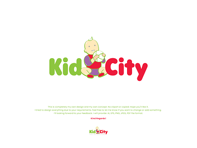 Logo Design For Kid City design graphic design logo modern design