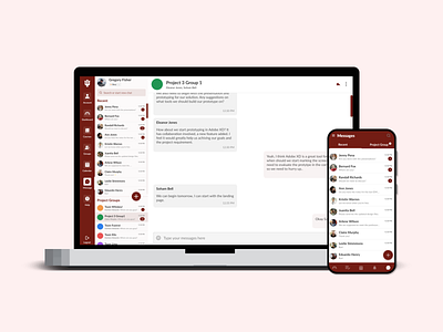 Canvas Messaging Feature app design ux website