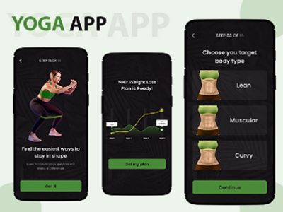 Yoga app Ui Design graphic design ui