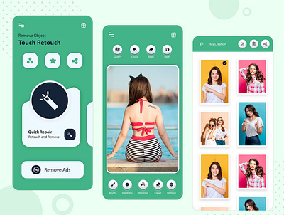 Touch Retouch - Android Ui Design graphic design mobile ui ui