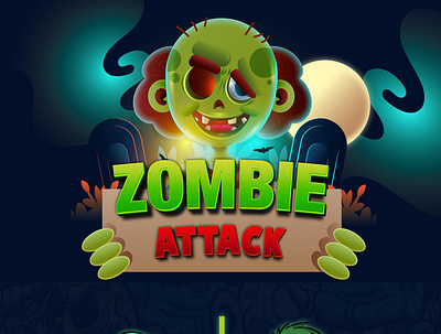 Zombie Attack Character - 2D Game Design android app character game illustration ui vector