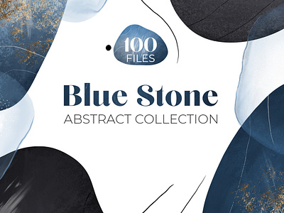 Blue abstract graphic collection