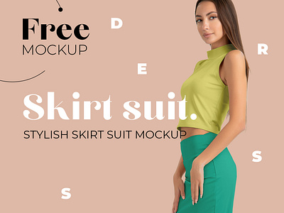 Women's Elegant Skirt Suit Mockup Set apparel apparel mockup fashion mockup female free free download free font free mock up free mockup free template freebie freebies mockup model skirt skirt mockup woman mockup