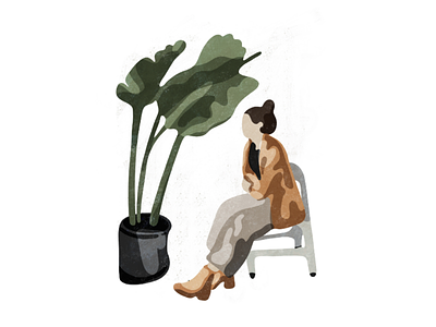 Mood female feminine feminist illustration painting plants shapes simple woman women