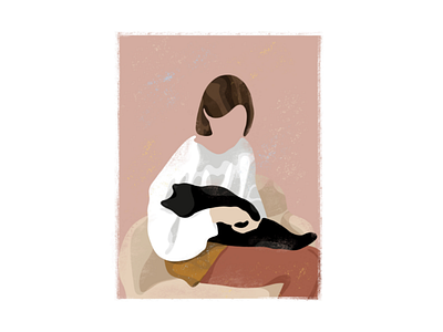 Woman and cat