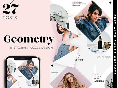 Geometry Instagram Puzzle Template