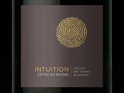 Intuition label wine wine label