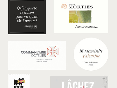 Wine Labels Collection 2017-2019 design gold illustration logo typography wine wine label