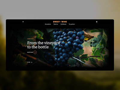 the maine page for a wine company design ui web design wine