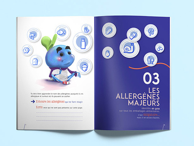 Allergene brochure illistration edition graphic design character creation
