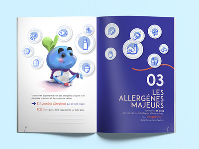 Allergene brochure character creation edition graphic design illistration