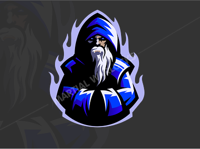 Martial warlocks Gaming team branding design illustrator logo vector