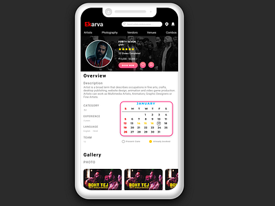 Profile Page adobe photoshop adobexd android event management typography ui ux vector