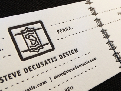 Steve DeCusatis Design cards business cards card cards decusatis design letter letterpress pattern penna phila press stationery steve