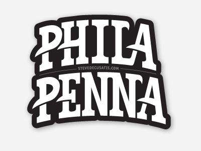Phila Penna V2 city cut decusatis die die cut die cut letter lettering logo pa penna penna. pennsylvania phila phila. philadelphia philly state steve sticker stickers type typography
