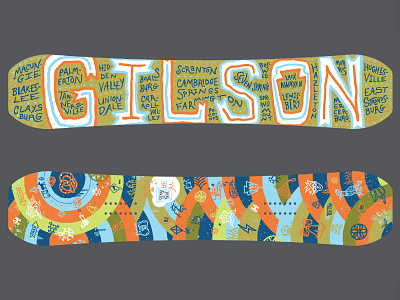 Penna Pride Snowboard board design gilson gilson graphics illustration pa pennsylvania pride snow snowboard