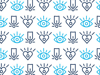 Just an icon pattern ! exclamation eye heart icon mark passion pattern vision