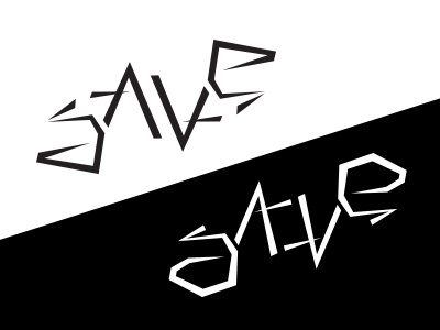save ambigrams revised ambigram flip lettering rotate save type typography