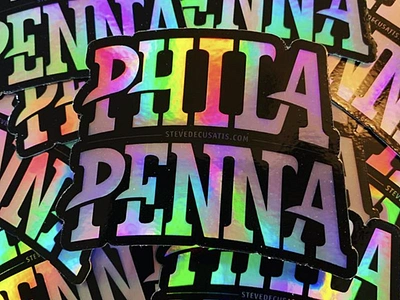 Phila Penna - Holographic foil foil pa penn penna phila philadelphia philly sticker stickers