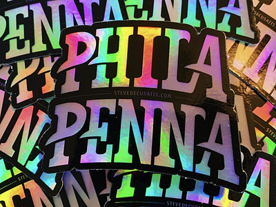 Phila Penna - Holographic foil foil pa penn penna phila philadelphia philly sticker stickers