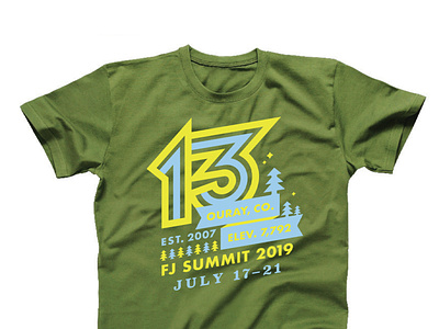 FJ Summit 2019 13 2019 apparel clothing co colorado design fj ouray shirt shirts star stars summit tree trees type