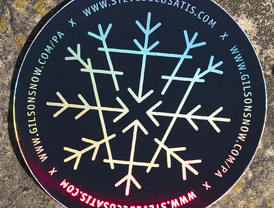 Keystone/Snowflake Holographic Sticker foil holographic keystone ride riding ski skiing snow snowboard snowboarding snowflake sticker stickermule winter