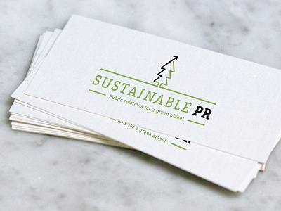 Sustainable PR Logo / Business Card arrow brand branding design earth good graphic design green logo mother nature planet pr protect sustainability sustainable tree trees world