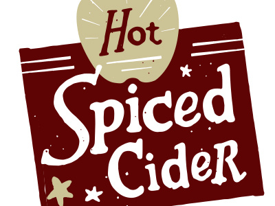 Hot spiced cider apple cider hot logo retro spiced type typography vintage