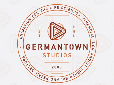 Germantown Studios animation arrow brand branding button graphics icon lockup logo design motion pa philadelphia philly phl play studio