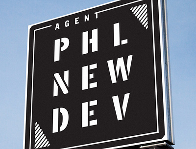 Agent PHL NEW DEV agent agent phl brand branding dev development logo new phila philadelphia philly phl real real estate sign signage