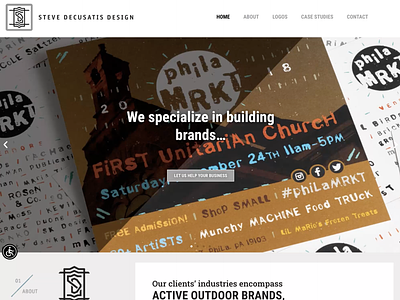 NEW SITE brand branding design graphic design logo logos new site steve decusatis website
