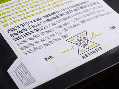 Peddler Redesign coffee package packaging pca peddler peddler coffee redesign type