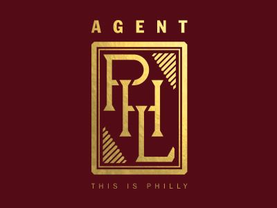 AGENT PHL badge monogram pa phila philadelphia philly phl real estate type typography