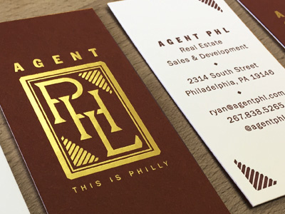 Agent PHL cards agent business card card pa phila philadelphia philly phl real estate stationery