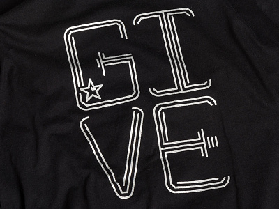 GIVE custom g give letter lettering shirt star type typography