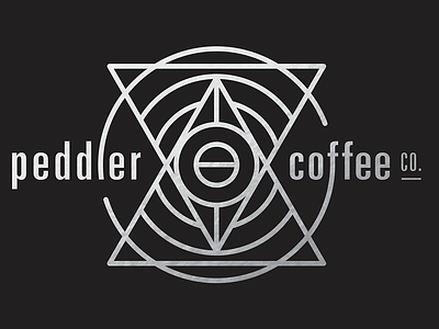 Peddler Coffee Co. black cafe caffeine coffee company design graphicdesign line linear logo mono monoline monoweight peddler phila philly phl silver type typography