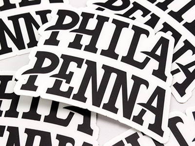 PHILA PENNA stickers cut die die cut diecut mule pa penn penna pennsylvania phila philadelphia philly phl sticker stickers