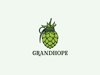 Grenade Hops Logo branding design granade granadehope graphic design hopelogo illustration illustrator logo logo design vector art vintage art