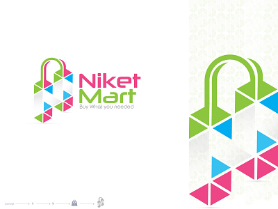 Ecommerce Logo I Niket Mart Logo branding ecommerce logo ecommerce sell graphic design illustrator logo logo design online market logo
