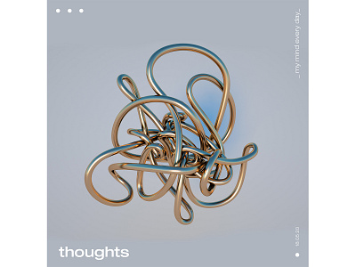 Thoughts 3d 3d art 3dposter c4d cinema 4d cinema4d dailyart design digital art helvetica helvetica neue octane octanerender poster poster design swiss poster type typedesign typography web